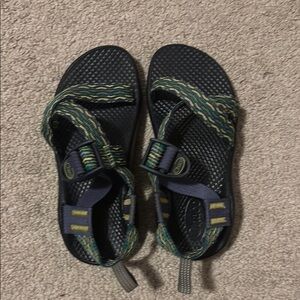 Chaco Black and Green Outdoor Sandals with Adjustable Straps